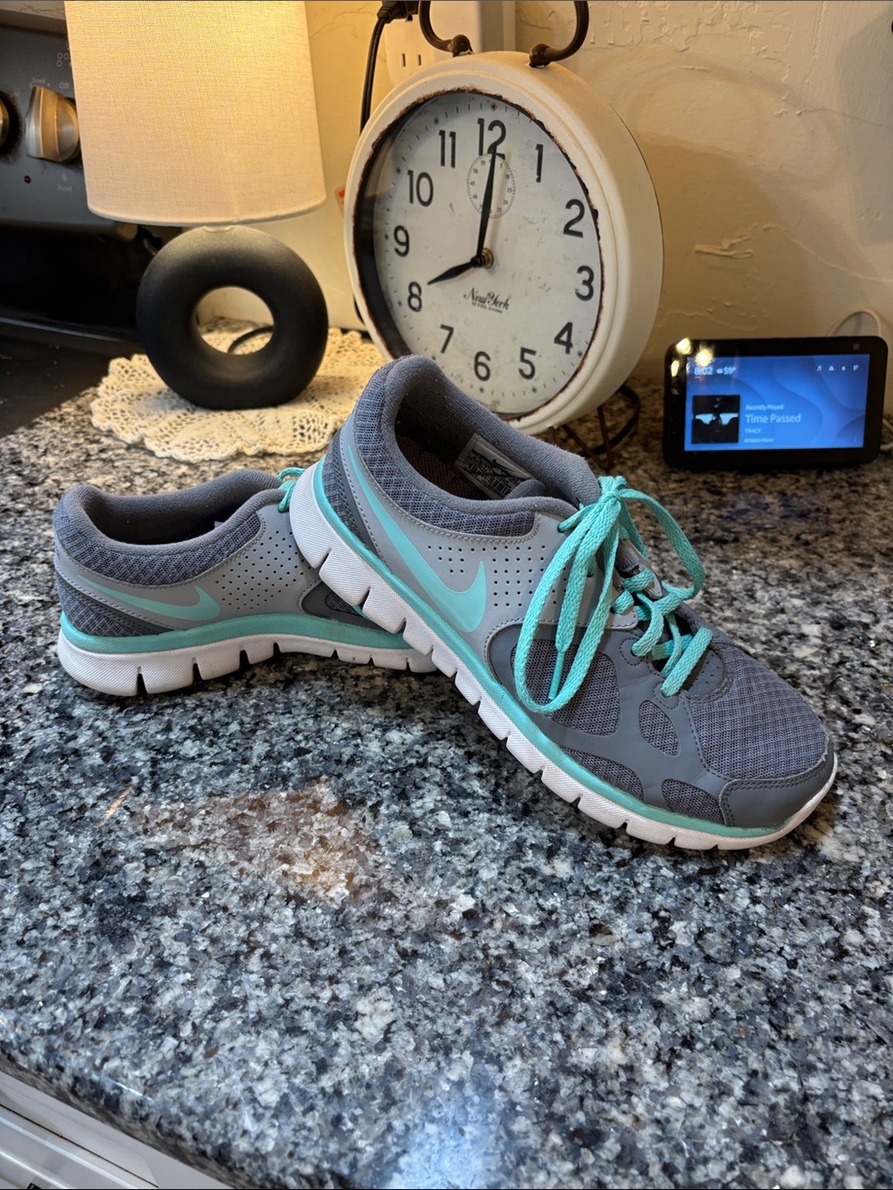 Nike Women’s Gray and Teal Athletic Sneakers